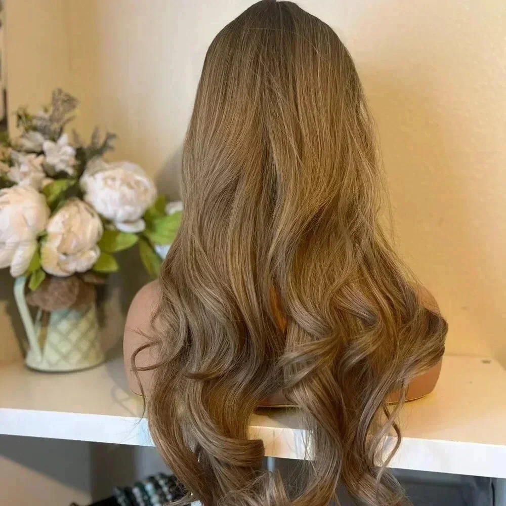 Balayage Brown & Blonde Wavy Wig - Picture 2 of 4